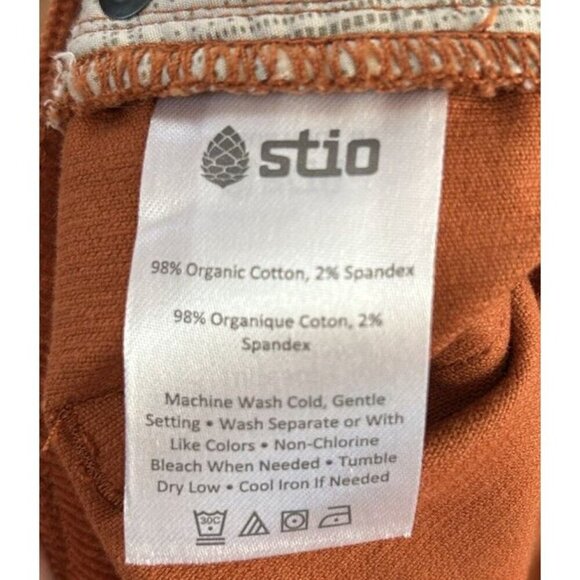 Stio Rivet Cord Canvas Skinny Pants Mustang Brown Stretch Women's Size 10S - Picture 8 of 9